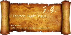Fleisch Gyöngyi névjegykártya